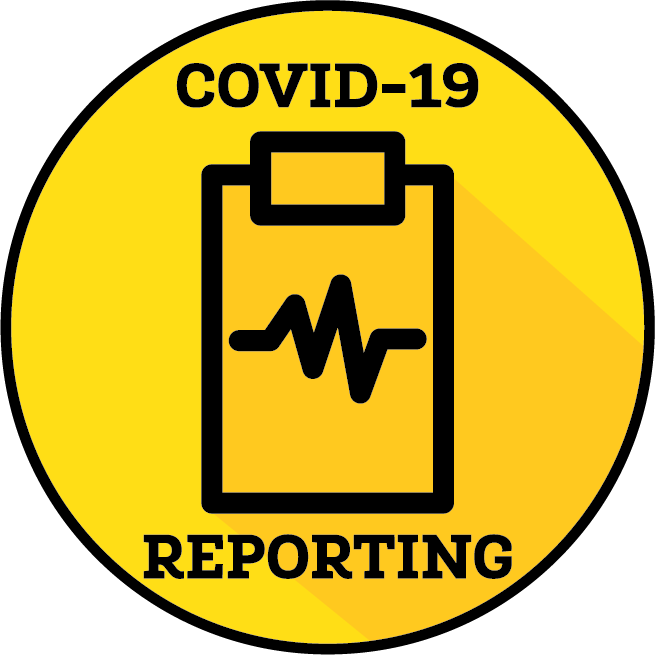 click to report COVID symptoms/cases